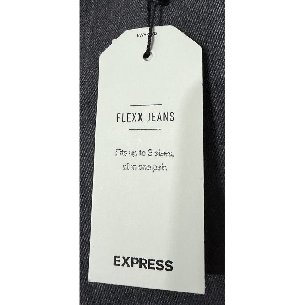 NWT Express Skinny Mid Rise Womens Stretch Black Flexx Jeans Denim Size M 6/8/10 - Picture 9 of 11